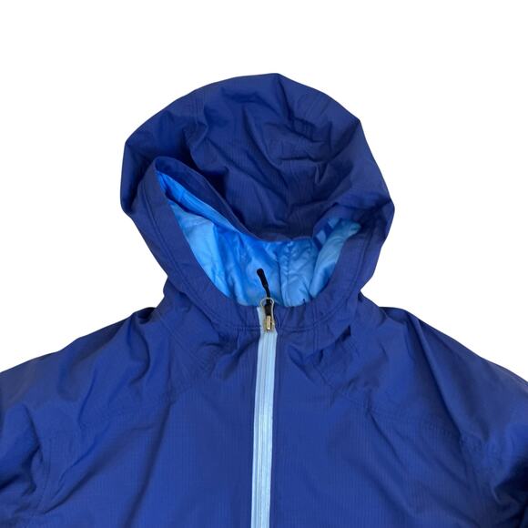 REI Girls Sz L (14-16) Water Resistant Jacket Hooded Lightweight Blue Fall - Picture 7 of 16